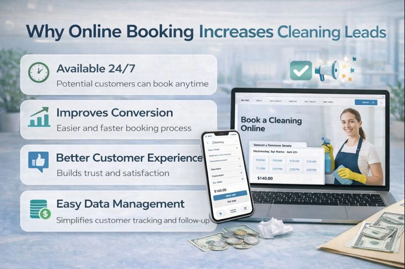 Why Online Booking Increases Cleaning Leads in the USA